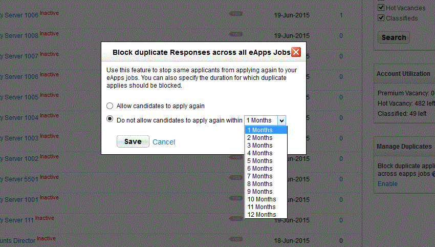 Block duplicate