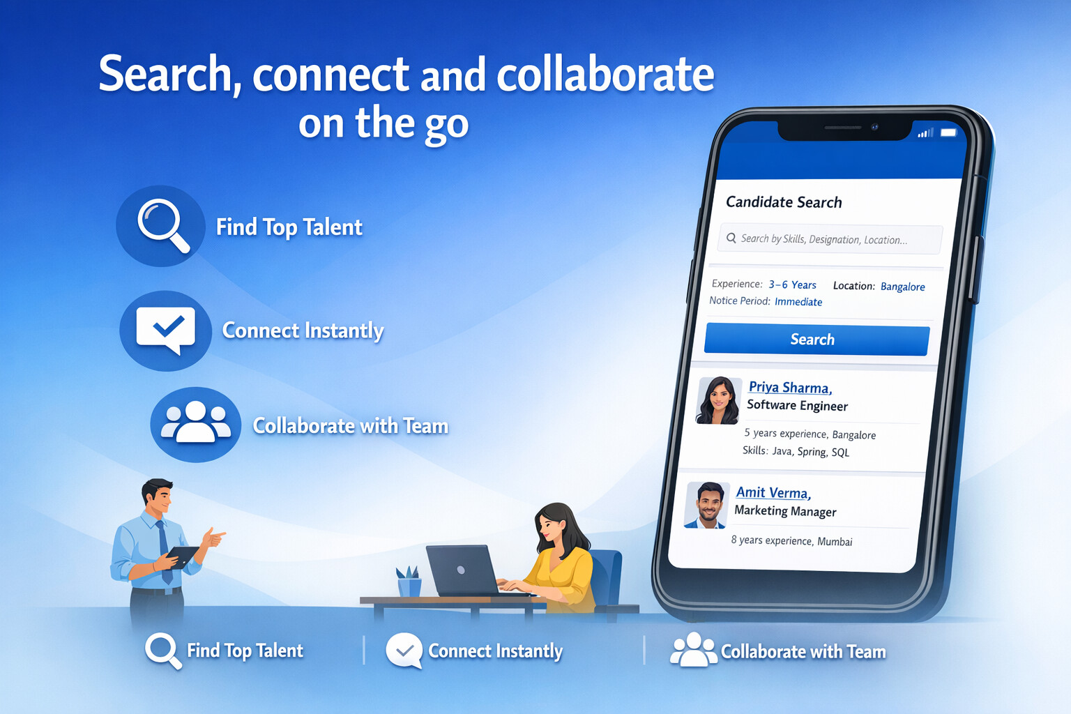 Naukri Recruiter app Search, connect and collaborate on the go